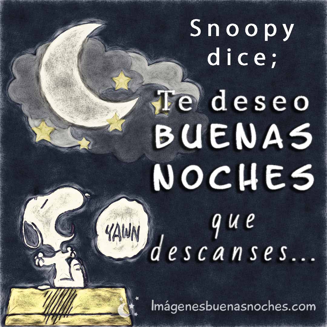 Snoopy buenas noches » ImágenesBuenasNoches
